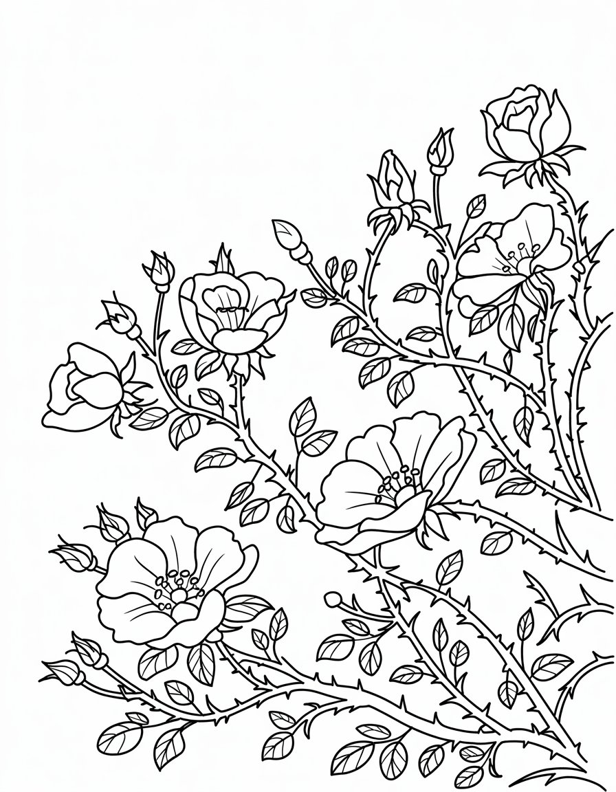 Wild Rose Bush
